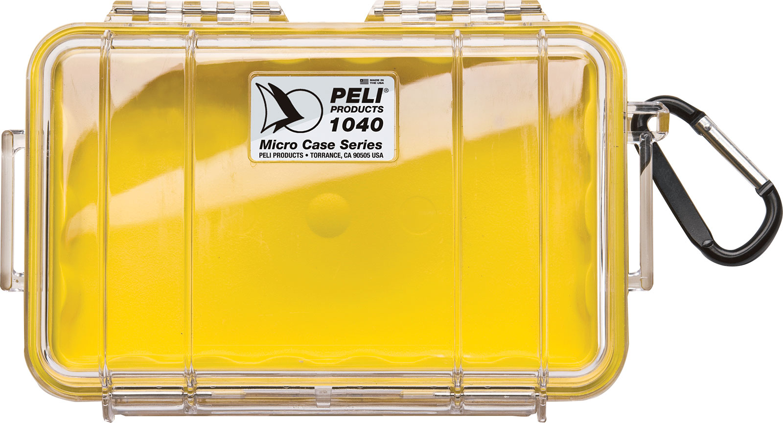 Micro case 1040 žltý s priehľadným vekom prázdny